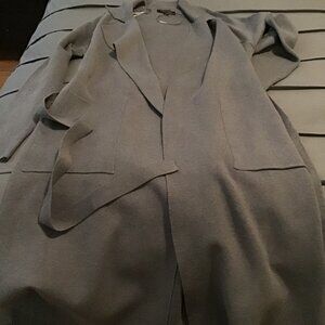 Soft Long Gray Wrap Coat/Cardigan – Minimalist & Effortlessly Chic